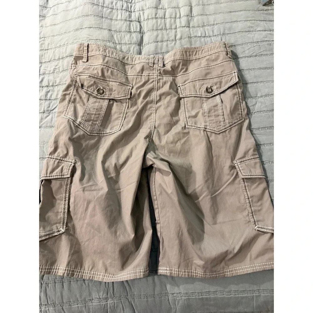 BKE Calvin Standard Fit Cargo Shorts Mens 38 Slate Gray Contrast Stitch 25843AM